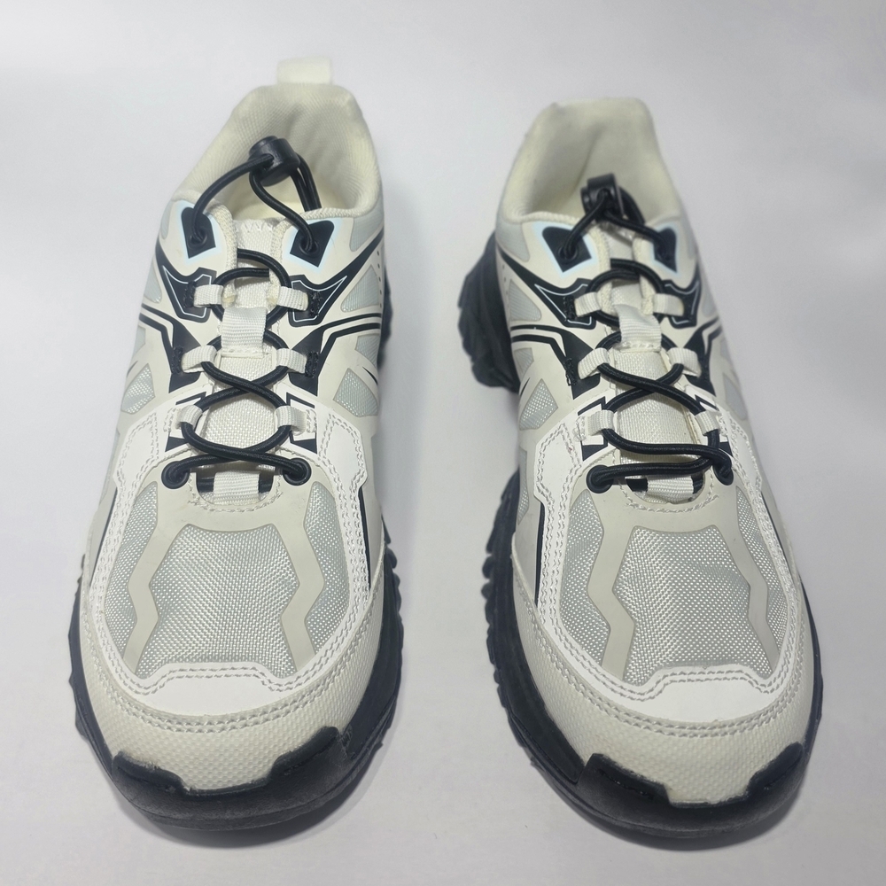 ZARA Womenโs Chunky Trail Sneakers Size 36 White Black Athletic Running Shoes
